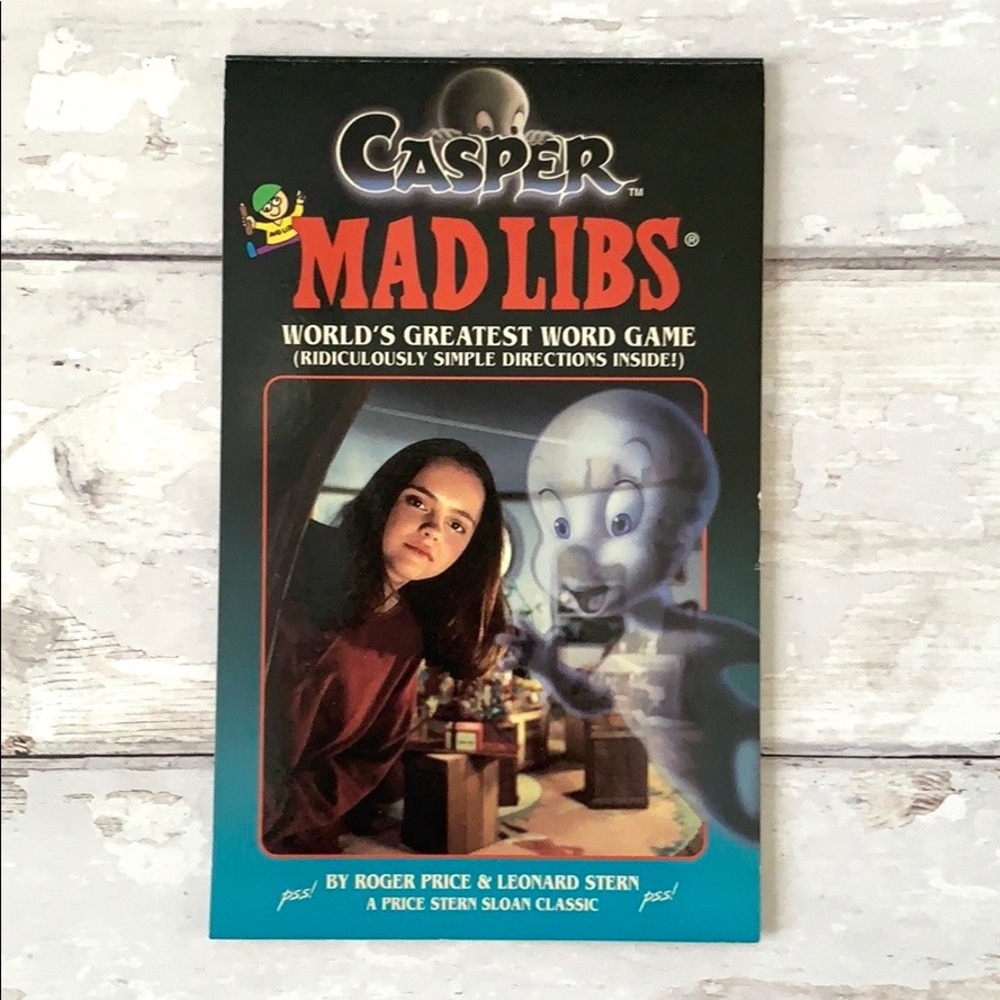 Casper Mad Libs Friendly Ghost Word Book Halloween Cristina Ricci Scholastic